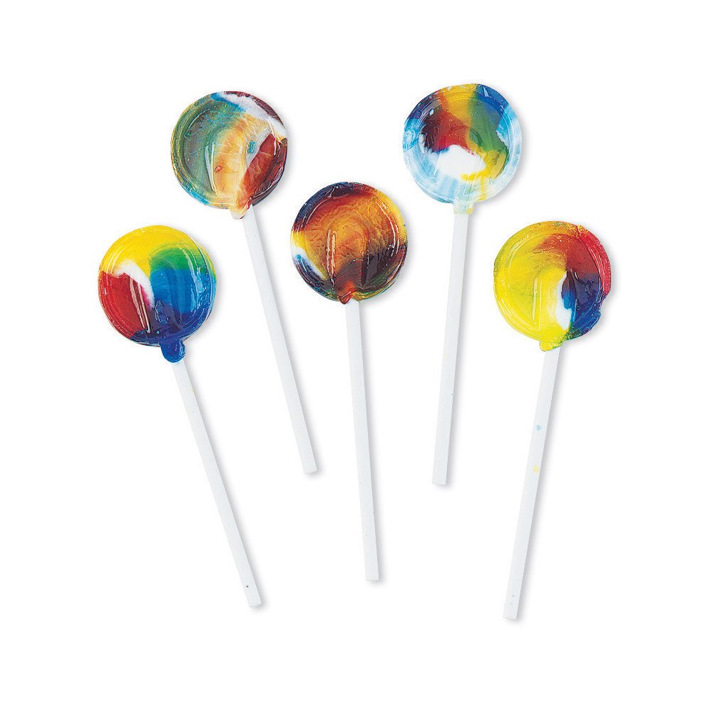 Sugar Free Rainbow Lollipops 100 per Pack Buy Online in United Arab