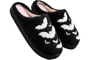 GENERIC Cute Slippers for Women Halloween Fun Cute Holiday House Shoes Fluffy Warm Slipper Gifts for Adults