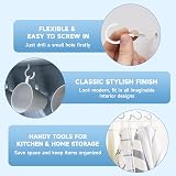 KINGLAKE 12 Pcs 2 Inch White Cup Hooks PVC Coated Screw In Kitchen Wall Wood view 4