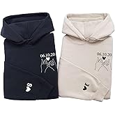 7th Hill Personalized Couple Sweatshirt, Custom Hoodie, Valentines Day Gift, Matching Couples Sweaters, Gifts for Men, Anniversary, Women Boyfriend Girlfriend