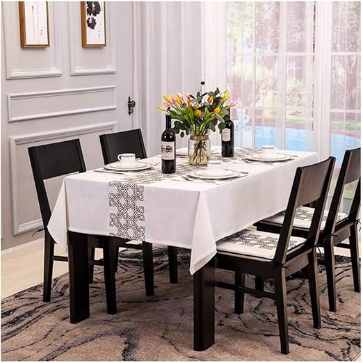 Tischdecken Chinesische gestickte Baumwolle und Leinen Essen Tischdecke