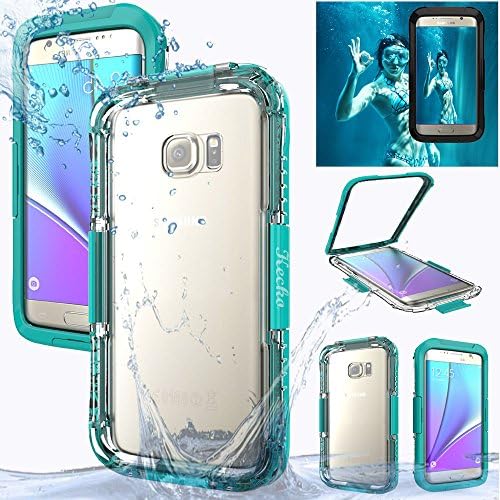Galaxy S7 Case,KeckoSwimming Underwater Use Heavy Duty Waterproof Dust proof Shockproof Built-in Screen Protector Cover w/ Fingerprint Recognition Touch ID for Samsung Galaxy S7(2016 Release) (Tea)