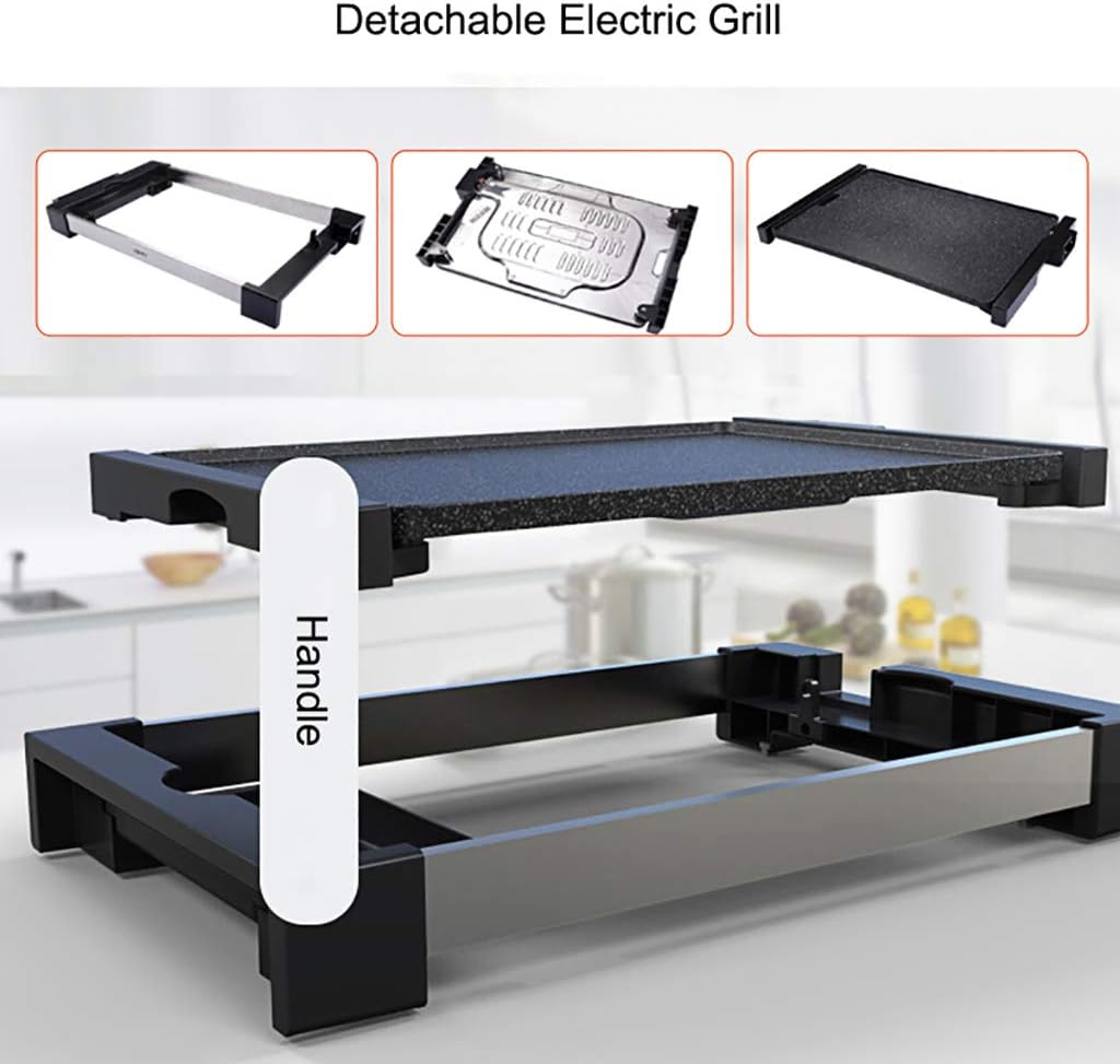 review Electric Smokeless Grill and Griddle for Indoor BBQ in Your kitchen – Detachable, Non-stick Coating, Washable