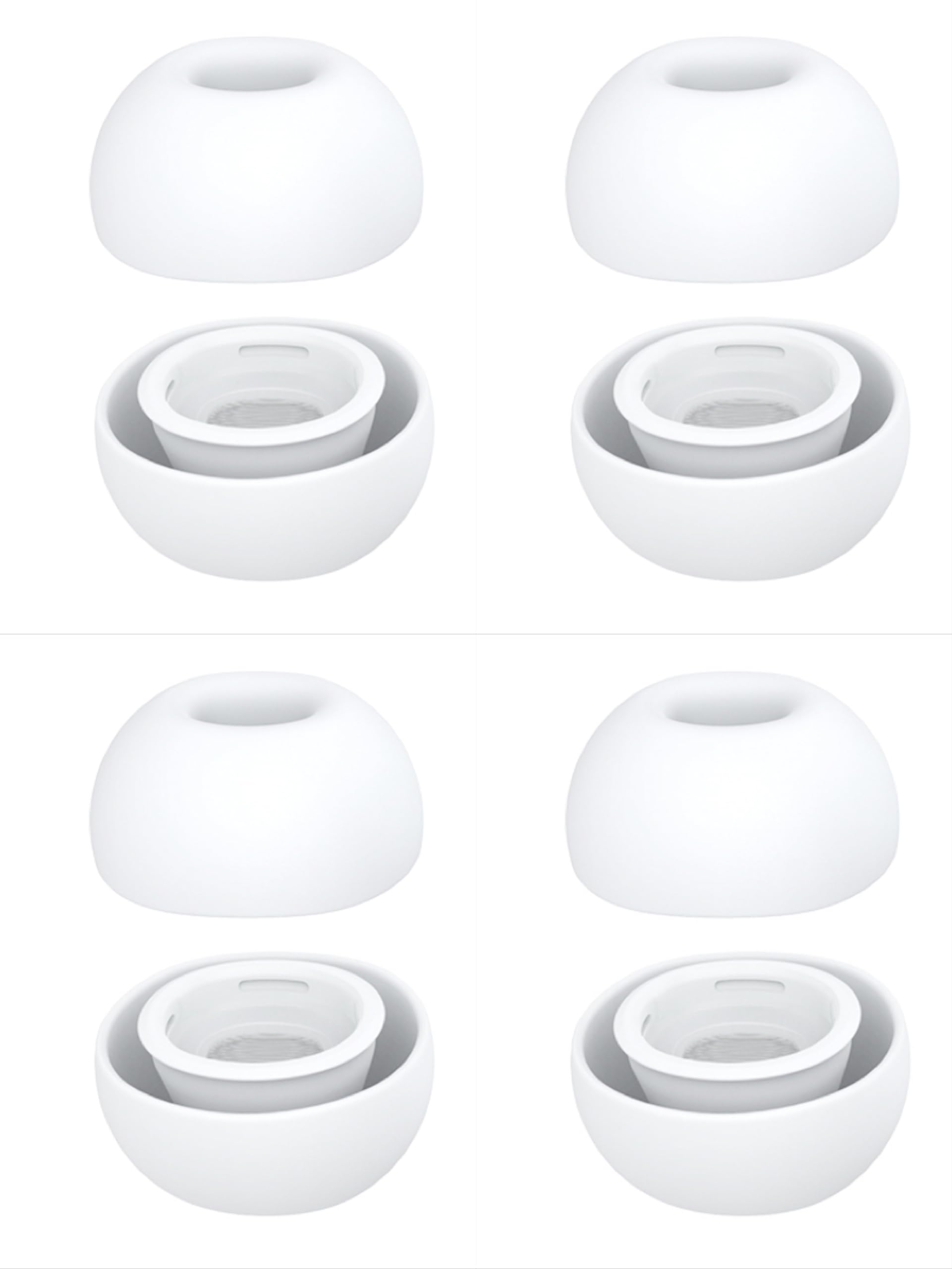 Ear Tips for AirPods Pro Earbuds, Anti Slip Silicone Eartips Replacement Soft Earphone Tips Compatible with AirPods 3rd 2019-White