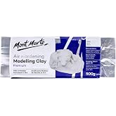 White Modelling Clay Air Dry by Mont Marte, 500g (1.1lb), Ideal Gift for Professional Artists