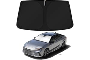 KUST Windshield Sun Shade for 2025 2026 Toyota Camry (Hybrid LE SE XLE XSE) Accessories 4 Layers Car Sunshade for Front Windows Shade Custom Fit Camry Sun Visor 260T Retractable Blocks Shade UV Rays