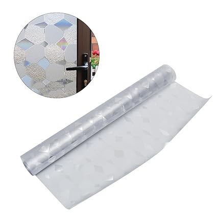 Vosarea 3D Window Films Privacy Film Static Decorative Film Non-Adhesive for Home and Office