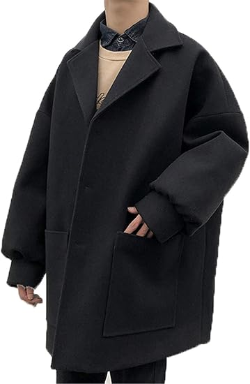 Amazon ジャング ダッフルコート メンズ 冬 無地 通勤 通学 アウター スタイリッシュ コート 秋冬 ショート丈 お兄系 ライダースジャケット コート ジャケット 通販