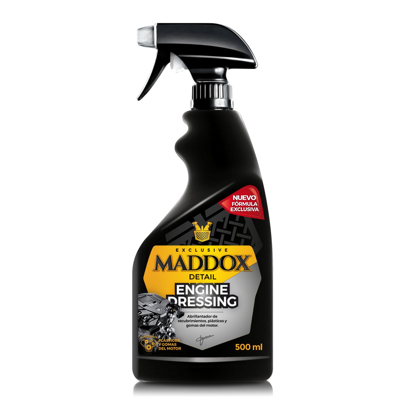 Maddox Detail - Engine Dressing 500ml | Enhance Your Car's Performance with a Shiny Finish | Car Coatings Polish | Car Plastic and Rubber Hydrator | Car Engine Cleaner | Car interior polish cleaning