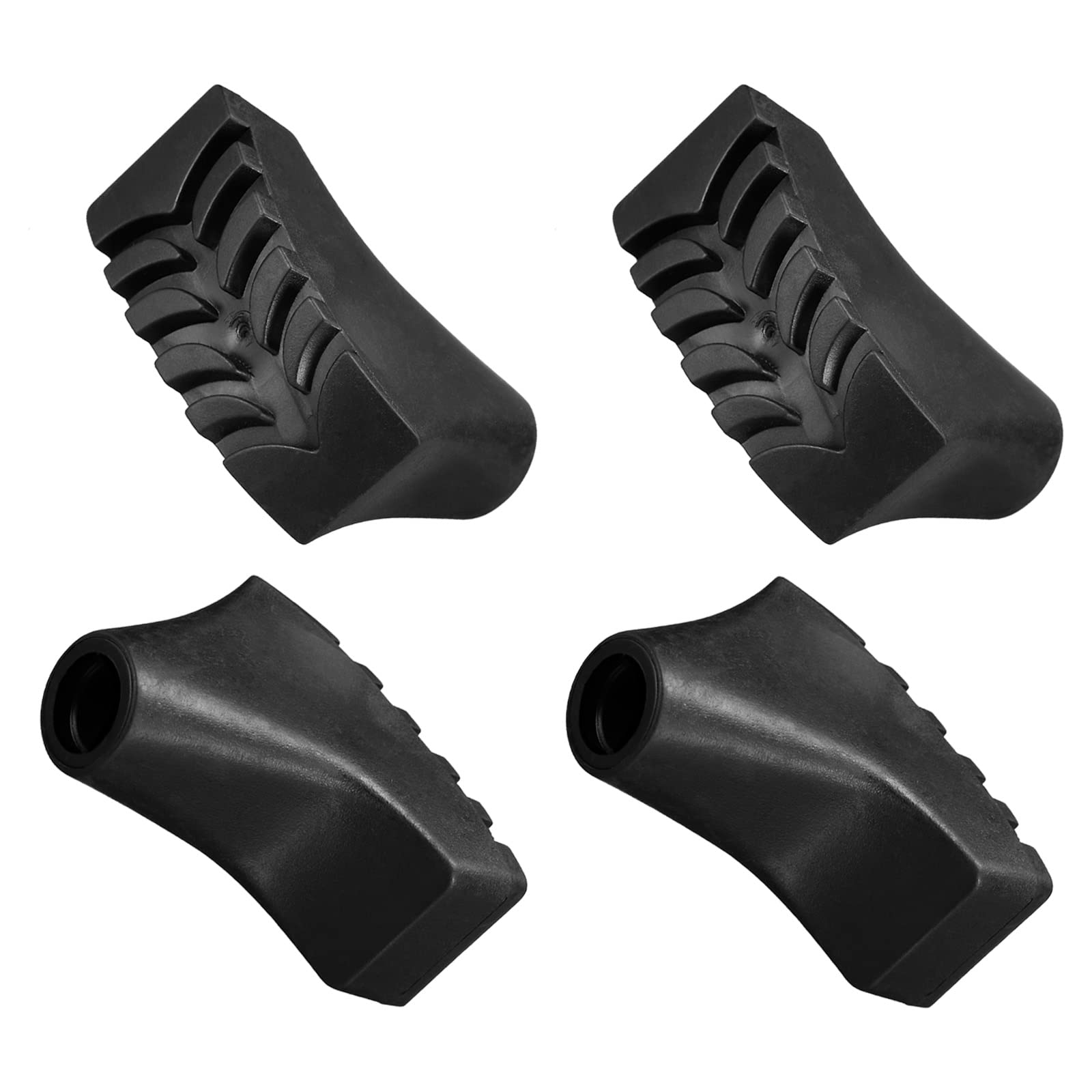 PATIKIL Trekking Pole Tips, 4Pcs Cane Hiking Stick Tip Protectors Replacement Accessories Adds Grip Shock Absorbing for Outdoor Climbing Ski Poles