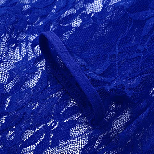 Startview Womens Long Sleeve Lace Floral Bodysuit Stretch Ladies Leotard Body Top