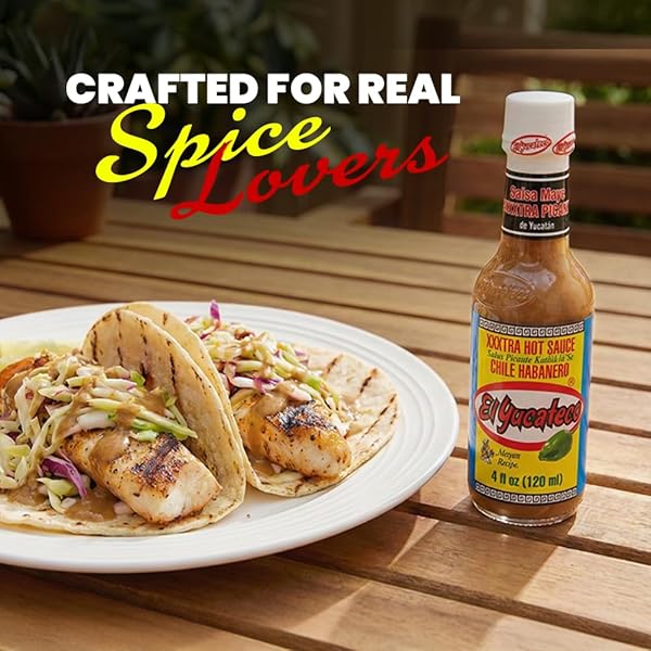 EL YUCATECO XXXTRA HOT HABANERO SAUCE – AUTHENTIC MEXICAN CHILE HABANERO SAUCE, EXTRA HEAT, (4 FL OZ /120 ML), IMPORTED FROM MEXICO (PACK OF 6)