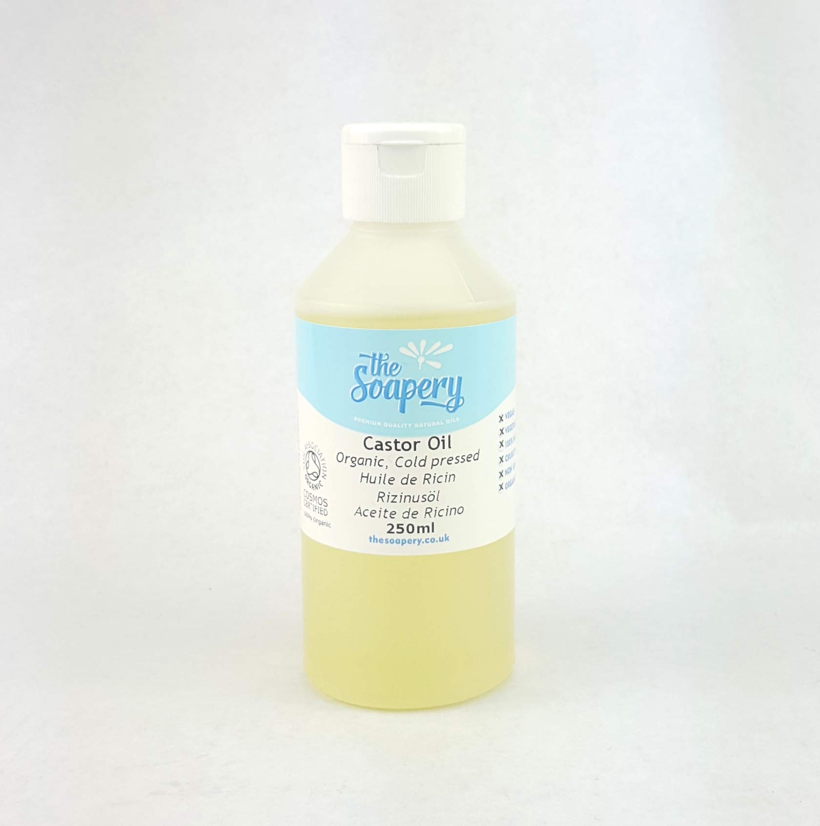 Castor Oil Organic Cold Pressed 250ml - 100% Pure