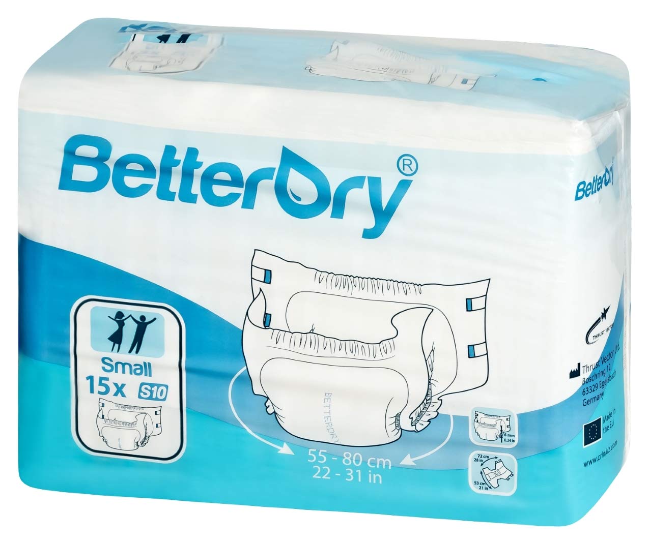 BetterDry S10 - Small (Pack of 15)