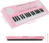 Shayson 37 Keys Kids Keyboard Piano with Microphone Pink 3-12 Years view 6