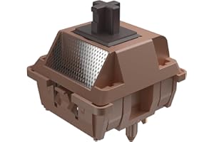 DUROCK Mocha Chocolate T1 Switches, Full POK T1 Tactile Switch 62g Long Spring, Light Diffuser 5 Pins Lubed Mechanical Keyboard Switches (110pcs)