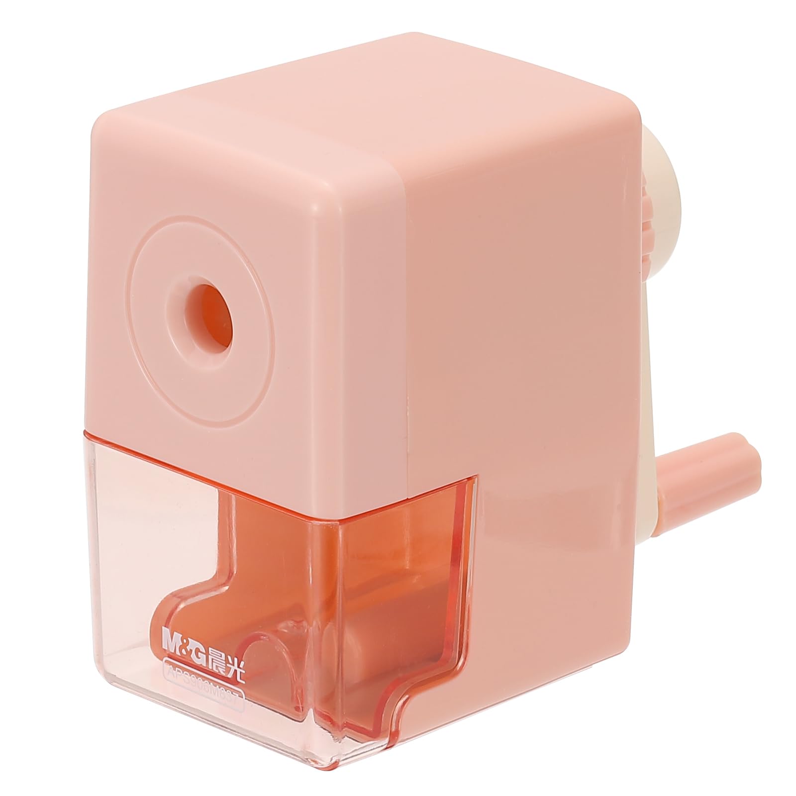 M&G Manual Pencil Sharpener, Hand Crank Pencils Sharpener Automatic Lead Feeding Pencils Sharpener Office Supplies for Classroom Office, Pink