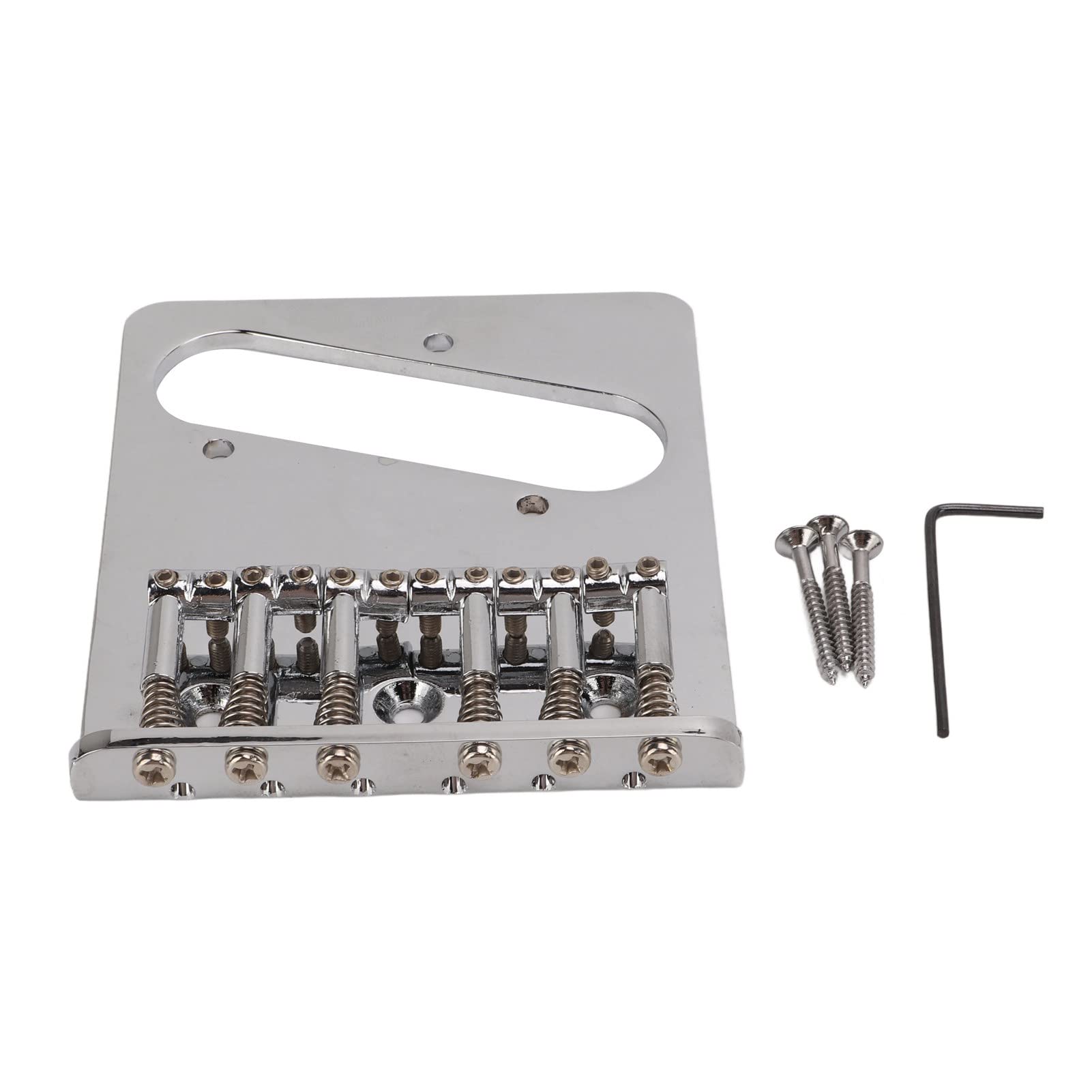 Electric Guitar Bridge, L Shape 6 Strings Saddle Fixing String Pull Plate, Electric Guitar Accessories, for Guitarists, Practice, Recording, Live Performances