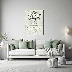 LZIMU Lotus Flower Canvas Wall Art Inspirational
