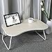 HOME BI Laptop Table for Bed, 23.62″ x 15.75″ x 9.65″, Multifunction Lap Desk with Foldable Legs and Portable Size, Fits up to 17″ Laptop or Smaller (White)thumb 2