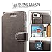 iPhone 8 Plus Case, iPhone 7 Plus Case, Pasonomi iPhone 7 Plus Leather Wallet Case - [Slim Fit] Vintage Flip Case Cover with Stand Function & Credit Card Slots for iPhone 8 Plus & 7 Plus (Grey)