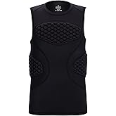 DEVOROPA Youth Boys Baseball Chest Protector Compression Shirts Padded Rib Heart Sternum Football Softball Rugby