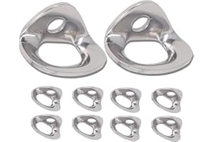 HERCHR 10 pcs Climbing Hanger, 25KN Stainless Steel Rock Climbing Anchors Hammock Bolt Rappelling Protection for Cave Exploration Rescue Stainless Steel Bolt Hanger Tie Down Anchor