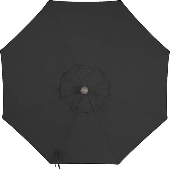 Amazon Com Black 9 Patio Umbrella Replacement Canopy 9 Ft 8 Ribs Outdoor Patio Top Cover Only Vented Market Umbrella Canopy Replacement Sunbrella Fabric Canvas Black Sunbrella Canopy Only Sunbrella Black