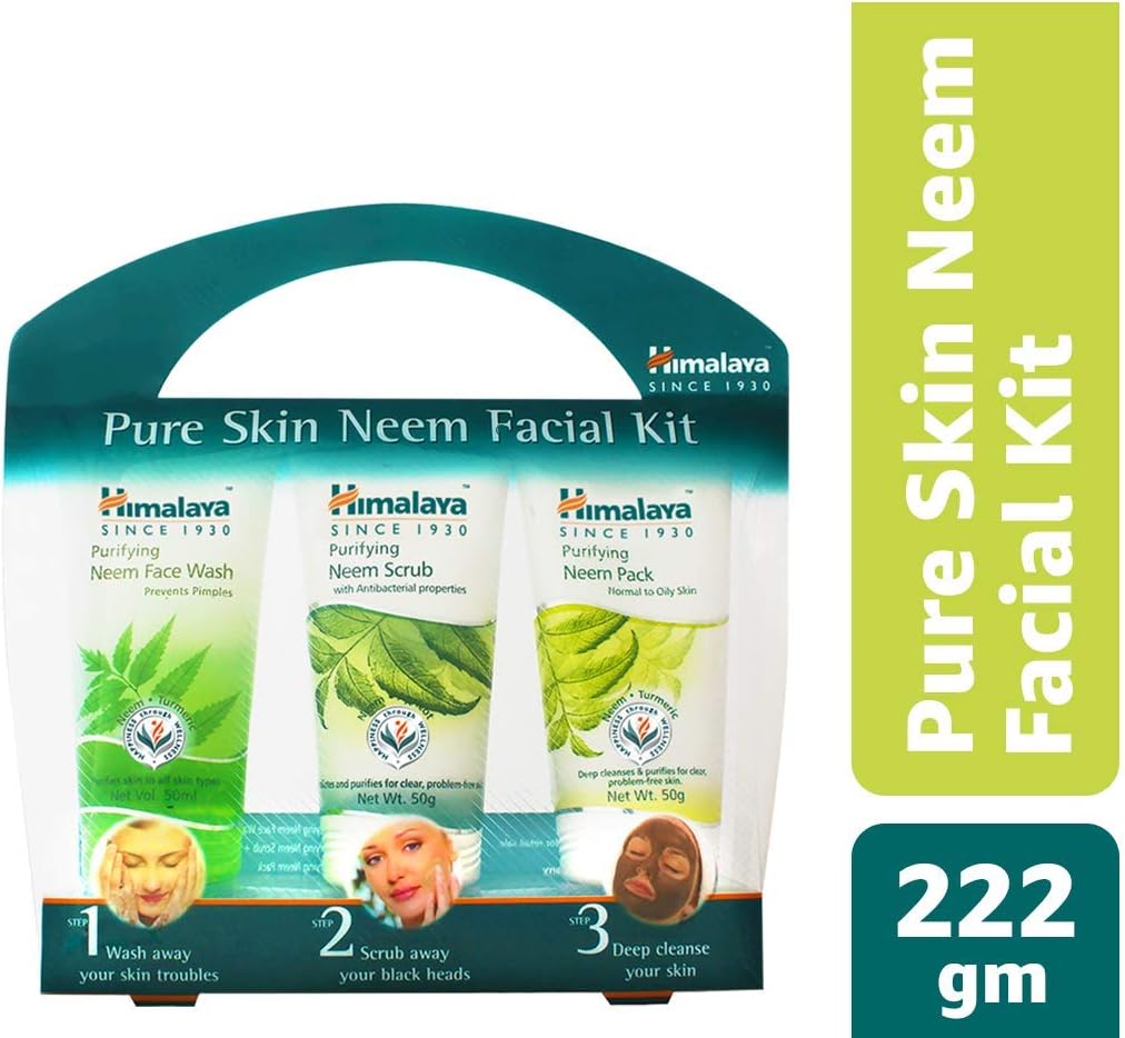 Himalaya Pure Skin Neem Facial Kit (Facewash 50ml, Scrub 50g & Face