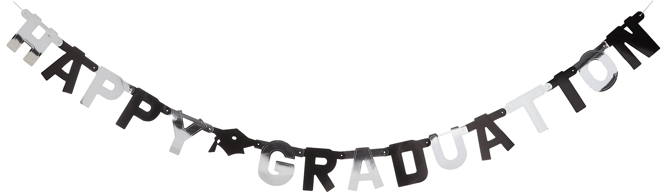 (PKT) Graduation Day Foil Letter Banner ("HAPPY GRADUATION") 1.8m