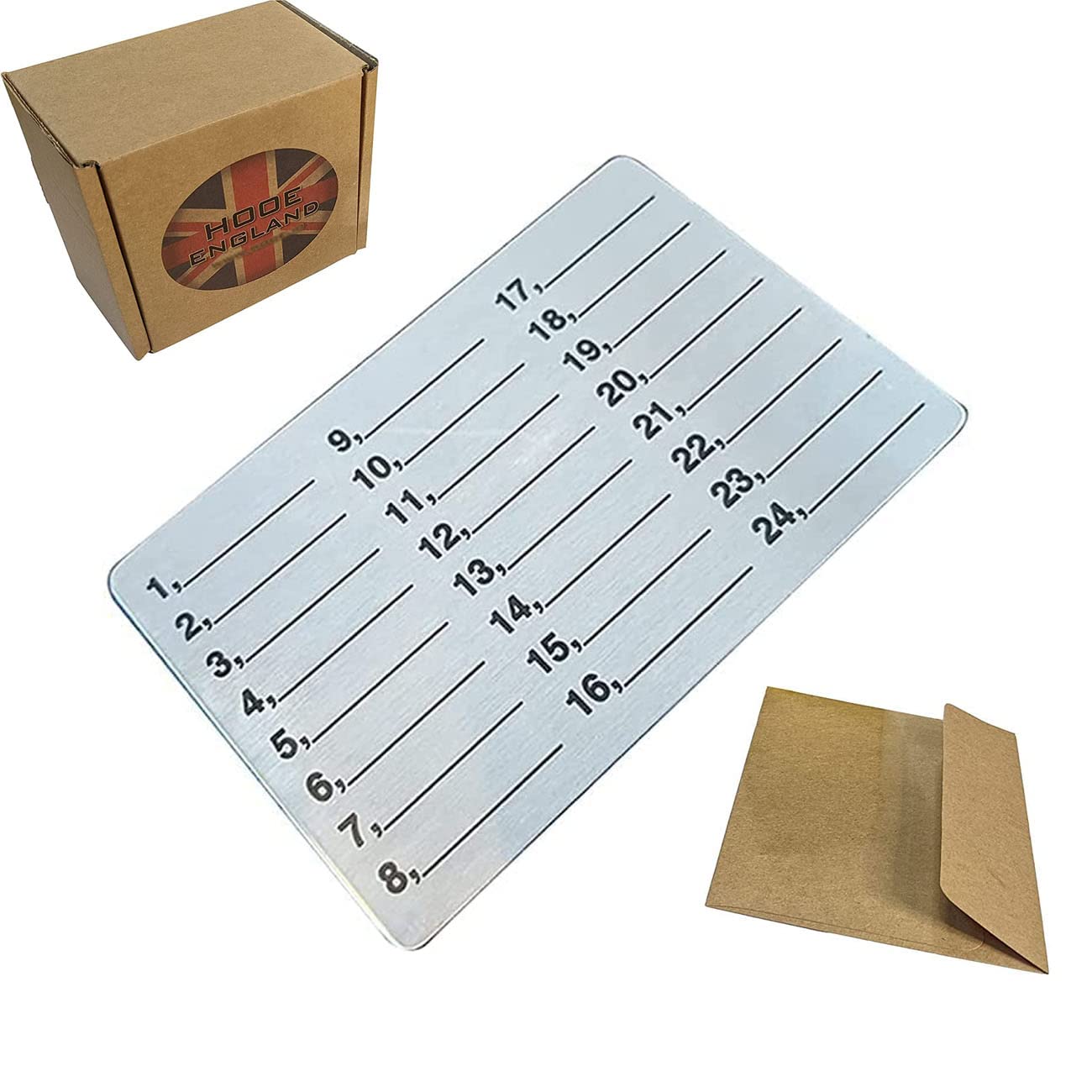 Hooe England Crypto Seed Storage Lazer Engraved Cold Steel Metal Plate Wallet Punchable or Etchable Plate For Offline Bitcoin Ethereum Cryptocurrency Phrase Mnemonic Backup Recovery Word