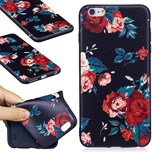 iPhone 6 Plus / 6S Plus Case, FIREFISH Ultra-Slim Soft TPU Rubber Silicone Case Impact Resistant Durable Protective Back Cover Case for Apple iPhone 6 Plus / 6S Plus 5.5" -Flower