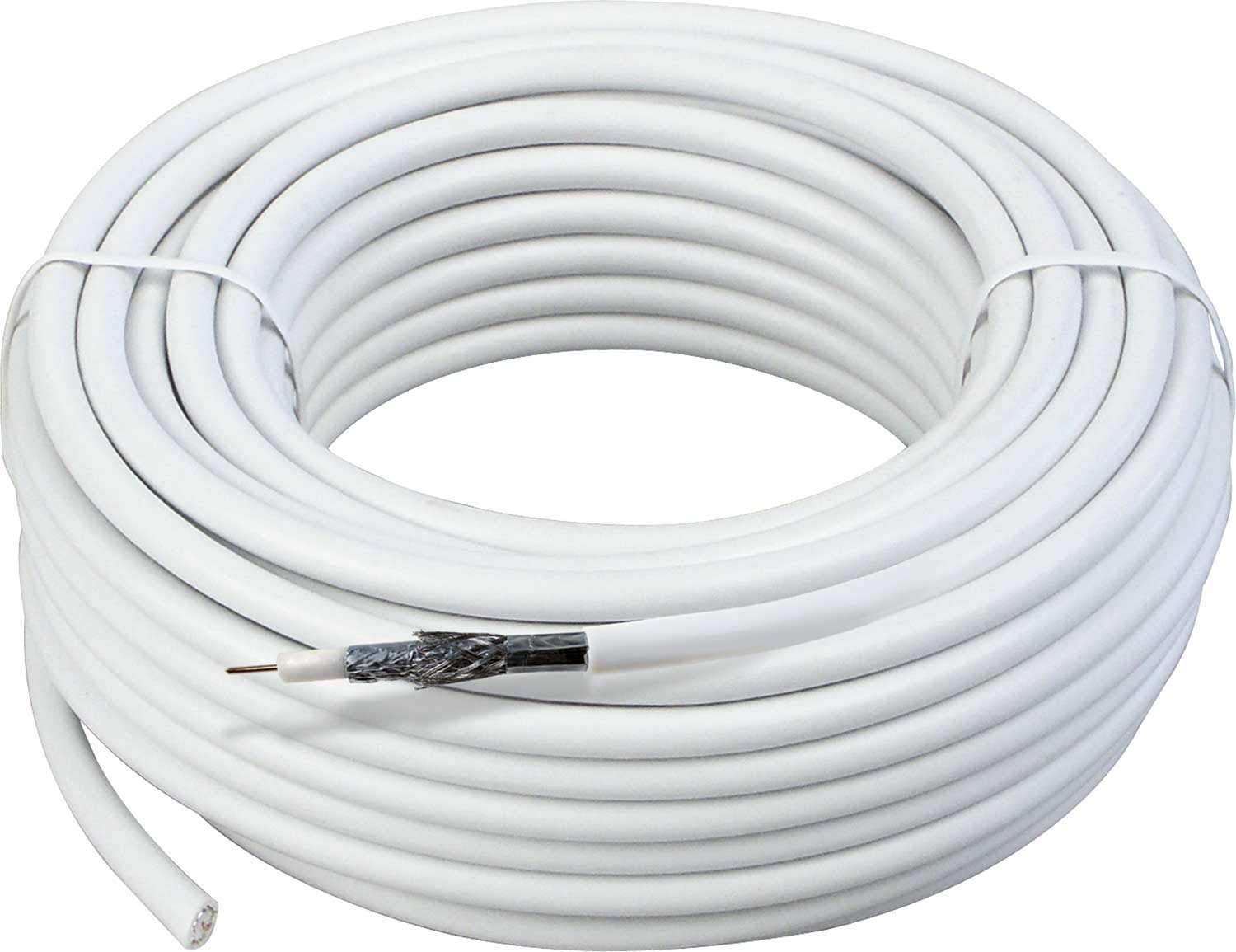 Schwaiger KOX820 012 Satellite Coaxial Cable, White