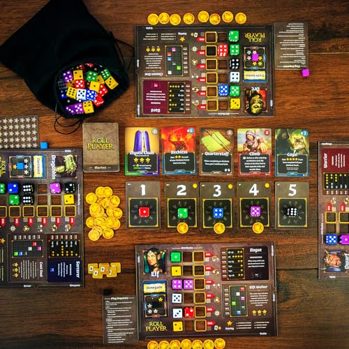 Thunderworks Games: Roll Player Board Game | A Dice Game of Fantasy Character Creation |  Ages 10+ | Competitive Strategy | Family Game for 1-4 Players | 60-90 Minutes