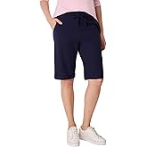 Hanes Women's Shorts, French Terry Bermuda Pocket Shorts, Jersey Knit Fleece Shorts, Women's Bermuda Shorts, 11"