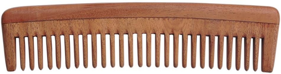 Pure Neem Wood Wide Tooth Comb for Shiny Hair | Wide Tooth Comb | Natural and Organic For Hair and Healthy Scalp