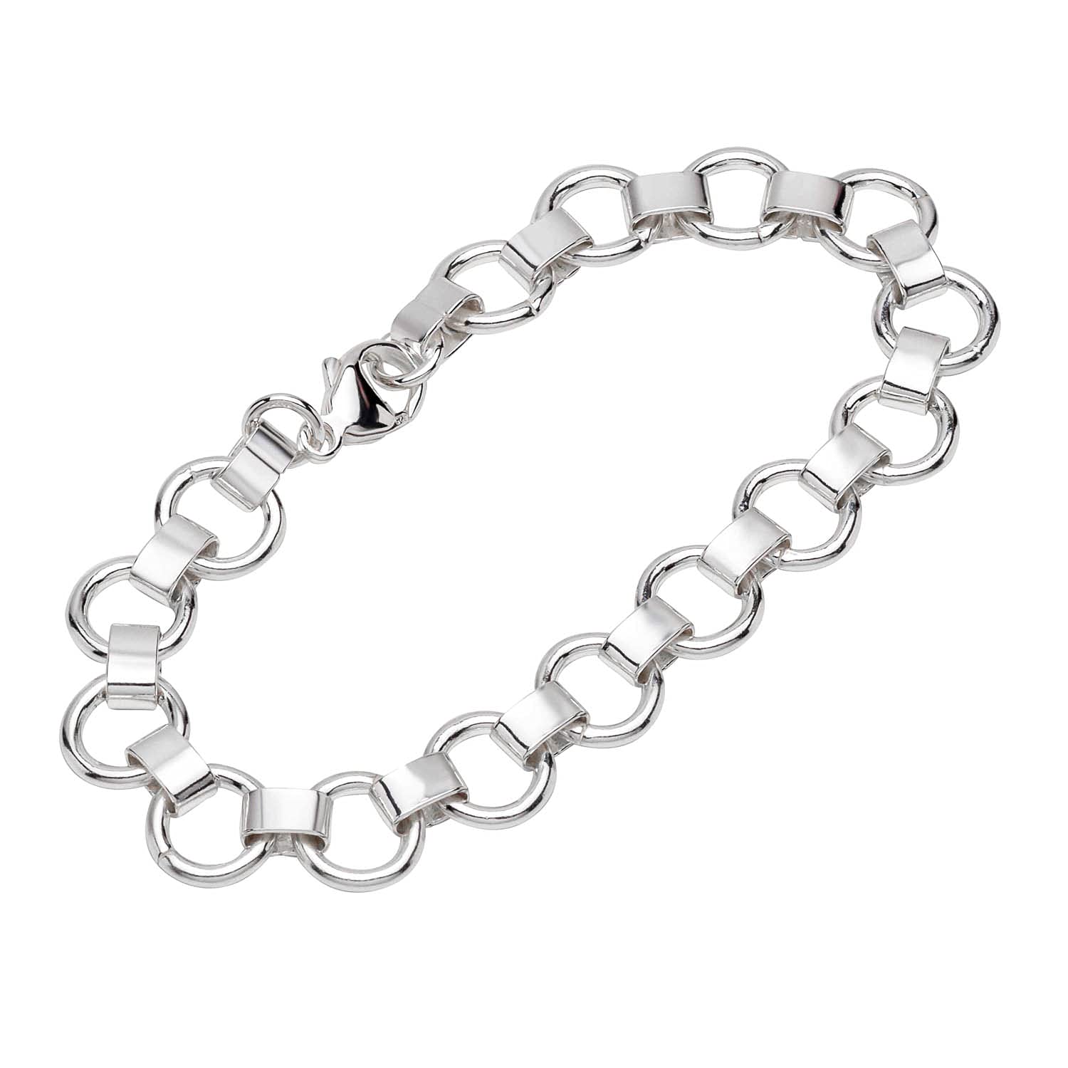 NKlaus bracelet 925 sterling silver 19cm calla chain ladies anchor chain link chain round 12679