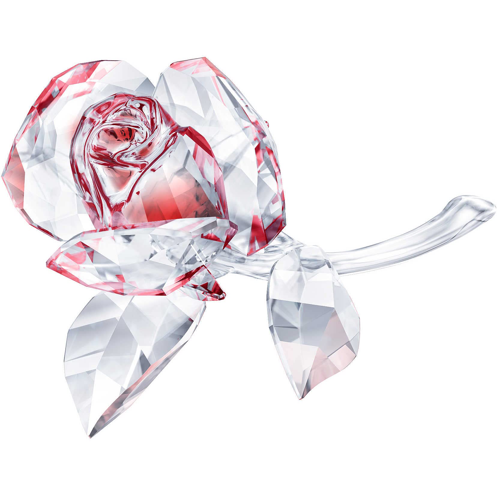 Swarovski Blooming Rose Red Figurine, Crystal, Bright Multi-Colour, 5.1 x 9 x 6.1 cm
