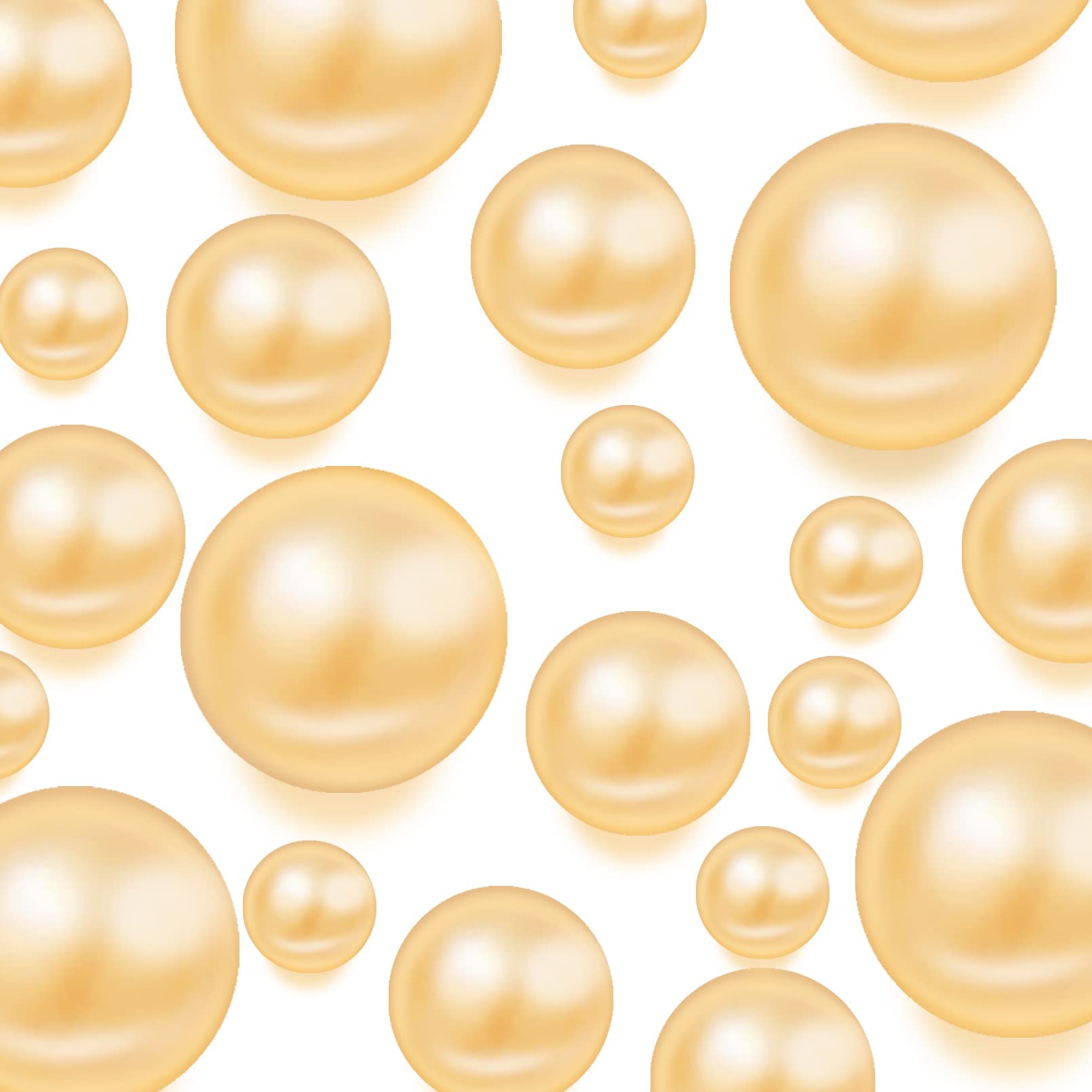 120 Pieces No Hole Pearls for Vases 8/14/20mm Vase Filler Floating Pearl Beads for Centerpieces, Pearl Decoration for Wedding Table Party Decor, Gold