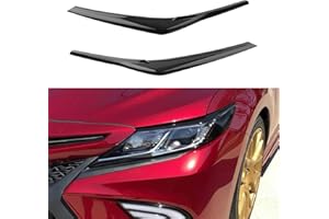 Xhfarce Gloss Black Headlight Eyebrow Eyelid Cover Trim Decoration Sticker for Toyota Camry 2024 2023 2022 2021 2020 2019 2018 Accessories