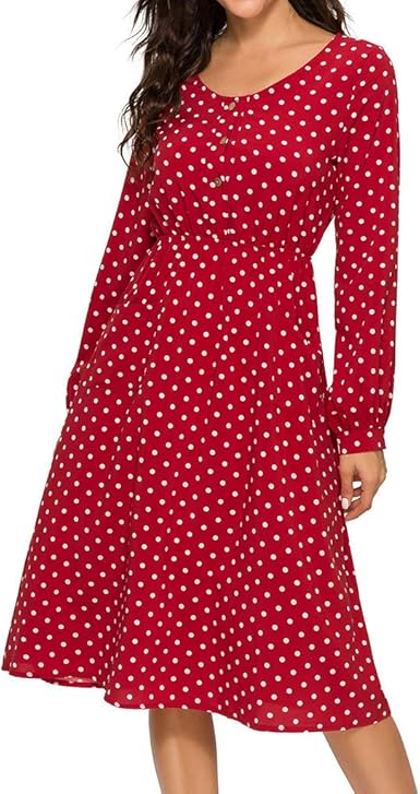 long flowy red dress