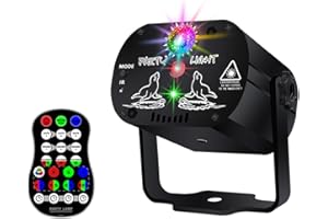 KisMee Disco Stage Lights DJ Lights for Parties Sound Activated for Xmas Bar Halloween Decorations Karaoke Pub KTV Dance Gift Birthday Wedding (USB Power)