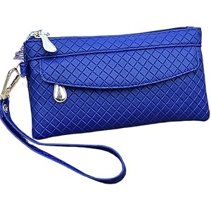 Women's Clutch Bag, Multi Zipper Wristlet Bag For Phone & Coin, Fashion Handbag