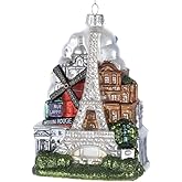 Kurt Adler 5-Inch Glass Paris City Ornament