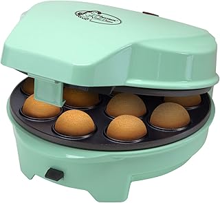 Bestron 3-in-1 Cakemaker im Retro Design, Für Donuts, Muffins und Cakepops, Sweet Dreams, Antihaftbeschichtung, 700 W, Mint