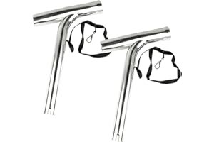 HOFFEN 2PCS Stainless Steel Outrigger Fishing Rod Holder for Marine Boat Yacht