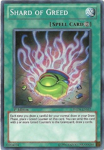 Yu-Gi-Oh! - Shard of Greed (PHSW-EN057) - Photon Shockwave - 1st Edition - Secret Rare