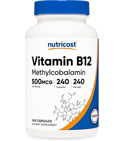 Nutricost Vitamin B12 (Methylcobalamin) 2000mcg, 240 Capsules, Gluten Free