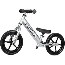 Strider 12” Pro Bike, Silver - No Pedal Balance Bicycle for Kids 1
