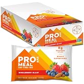 PROBAR MEAL Bar &ndash; Plant Based Meal Replacement Bar with Whole Food Ingredients, Oats, Nuts &amp; Seeds, Vegan, Gluten Free, Non-GMO Nutrition Bar for Breakfast, Travel &amp; On-the-Go Energy (Wholeberry Blast, 12 Count)